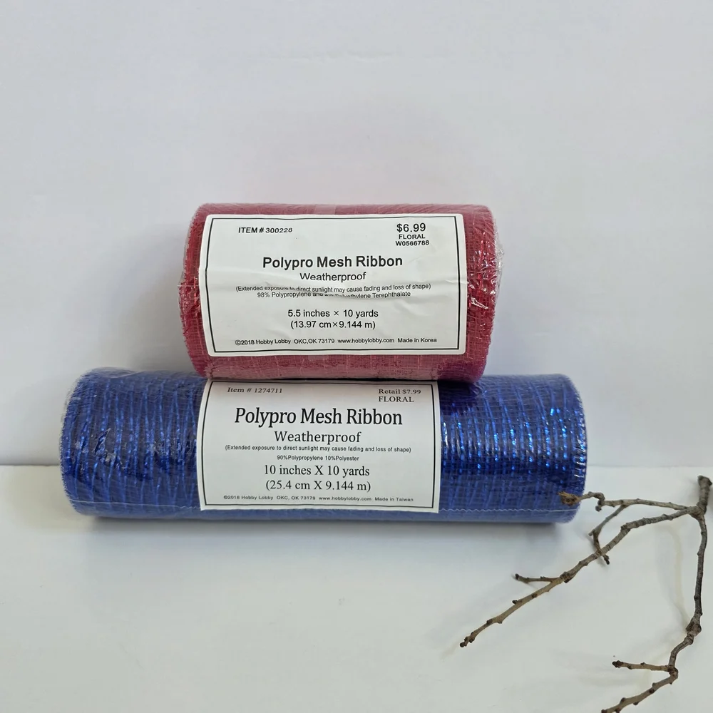 Polypro Mesh Ribbon Set - Red and Blue - Picture 7 of 10